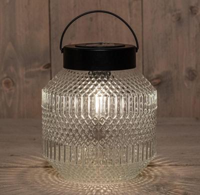 Solar Lantaarn Retro Glas Helder 16x18cm