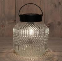 Solar Lantaarn Retro Glas Helder 16x18cm - thumbnail