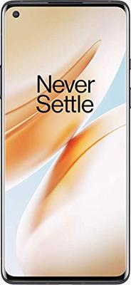 OnePlus 8 Smartphone Onyx Black, 6.55''/16,6 cm Fluid AMOLED Display 90Hz Kracht Scherm, 8 GB RAM + 128 GB, Triple Camera, Warp Charge 30, Dual Sim, 5G