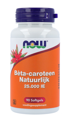 NOW Bèta-caroteen Natuurlijk 25.000 IE Softgels NOW Bèta-caroteen Natuurlijk 25.000 IE Softgels
