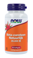 NOW Bèta-caroteen Natuurlijk 25.000 IE Softgels - thumbnail