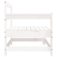 Tuinhoekbanken 2 st massief grenenhout wit - thumbnail