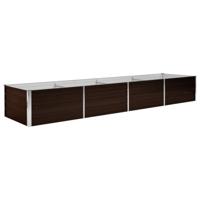 Plantenbak verhoogd 320x80x45 cm gegalvaniseerd staal bruin - thumbnail
