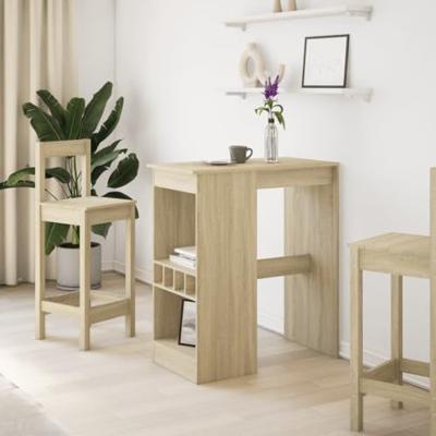 Bartafel met rekken 90x47,5x103,5 cm bewerkt hout sonoma eiken