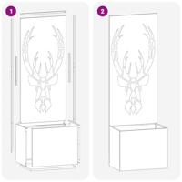 VidaXL Tuin privacy screen zwart 50 x 140 cm koudgewalst staal - thumbnail