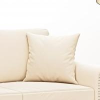 Sierkussens 2 st 40x40 cm fluweel crmekleurig - thumbnail