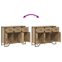 Dressoir artisanaal eikenkleurig 97 x 32.5 x 74.5 cm - thumbnail
