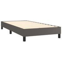 Boxspring met matras en LED kunstleer grijs 120x190 cm - thumbnail