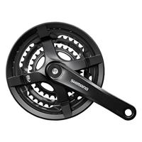 Crankstel 6/7/8 speed Shimano Tourney FC-TY501 met 170mm crankarm 48 x 38 x 28T - zwart - thumbnail