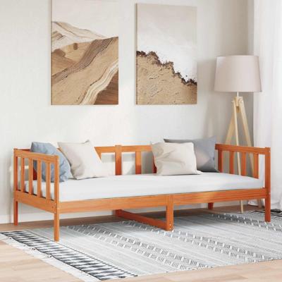 Bedframe Wasbruin 100 x 200 cm Massief grenenhout