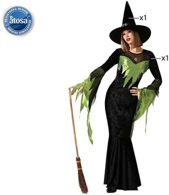 Kostuums voor Volwassenen Groen Heks Volwassenen Maat XS/S (8422259748496)