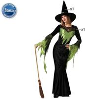 Kostuums voor Volwassenen Groen Heks Volwassenen Maat XS/S (8422259748496) - thumbnail