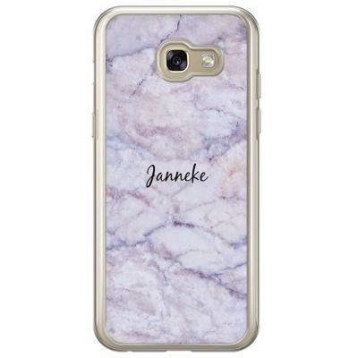 Samsung Galaxy A3 2017 hoesje naam - Marmer paars Samsung Galaxy A3 2017 hoesje naam - Marmer paars