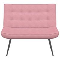 Bankje 110x74x84 cm fluweel roze - thumbnail