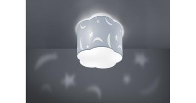 Trio plafondlamp Moony jongens 25 cm 1 x E27 staal 42 watt blauw Trio plafondlamp Moony jongens 25 cm 1 x E27 staal 42 watt blauw