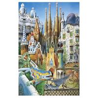 Puzzel - EDUCA - Gaudí, Miniatuurcollage - 1000 stukjes - thumbnail