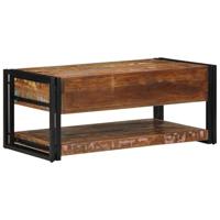 Salontafel 90x50x38 cm massief gerecycled hout meerkleurig - thumbnail