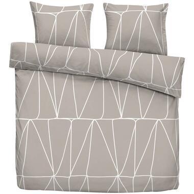 Dekbedovertrek Toronto - grijs - 200x220 cm - Leen Bakker