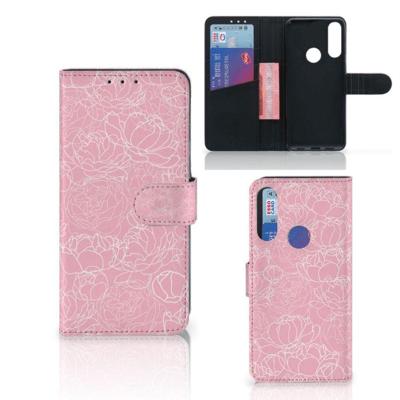 Alcatel 1S 2020 Hoesje White Flowers Alcatel 1S 2020 Hoesje White Flowers