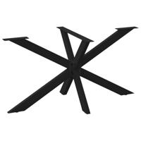 Eettafelpoot spider vorm 150x78x(72-73) cm staal zwart - thumbnail