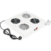 ROLINE 19-inch dakventilatie unit met 2 ventilatoren, thermostaat, grijs - thumbnail