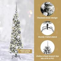 VidaXL Kunstkerstboom met 150 led wit 120 cm pvc en metaal en plastic - thumbnail