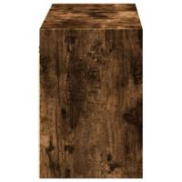 Tv-wandmeubel met LED-verlichting 130x31x45 cm gerookt eiken - thumbnail