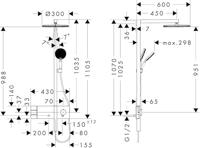Hansgrohe Raindance Alive S regendoucheset Ø30cm chroom - thumbnail
