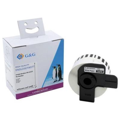 G&G ET-B-G-22225 Etiketten (eindeloos) 38 mm x 30.48 m Thermisch papier Wit 1 stuk(s) Permanent hechtend Adresetiketten