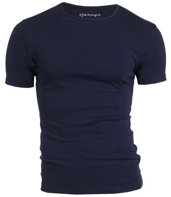 Garage Bodyfit T-shirt R-neck Basic T-shirts Navy