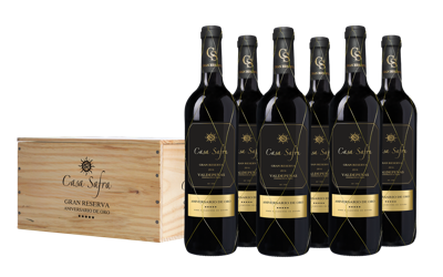 Casa Safra Gran Reserva Aniversario de Oro in wijnkist