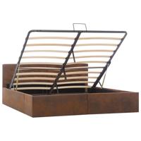 Bedframe metaal grijs en wit 100x200 cm - thumbnail