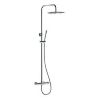 Wiesbaden Regendoucheset Opbouw Ridged Opbouw Chroom - thumbnail