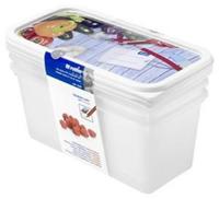 Rotho Domino Diepvriesdozen Etiket Decor 3x1.5L Wit - thumbnail