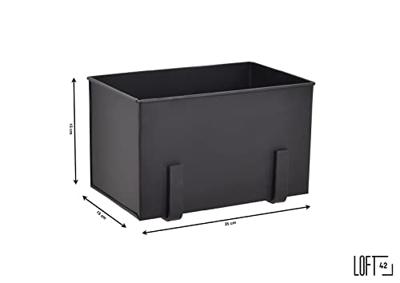 Urban Interiors Plantenbak 'Flora' 25 x 15cm, kleur Mat Zwart