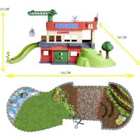 Majorette Claas Kleurenkaart + 3 voertuigen Boerderijschuur (model) - thumbnail