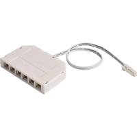 Deko Light MINI-AMP 6-fach VT (1x Stecker, 6x Buchse) 20cm, 12V/24V, max 3A, IP20 940065 Verdeler 6-voudig 20 cm Wit - thumbnail