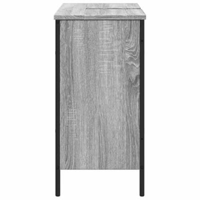 Wastafelkast 80x30x60 cm bewerkt hout grijs sonoma eikenkleurig Wastafelkast 80x30x60 cm bewerkt hout grijs sonoma eikenkleurig