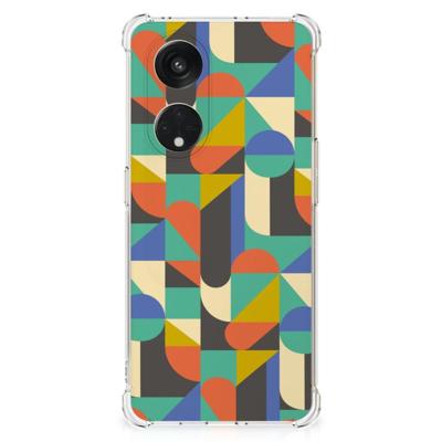 OPPO Reno8 T 5G Doorzichtige Silicone Hoesje Funky Retro OPPO Reno8 T 5G Doorzichtige Silicone Hoesje Funky Retro