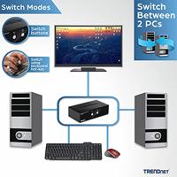 TrendNet KVM-Umschalter KVM-switch 3840 x 2160 Pixel - thumbnail