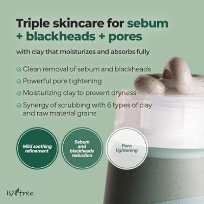 Isntree Mugwort Calming Clay Mask 100 ml Masker