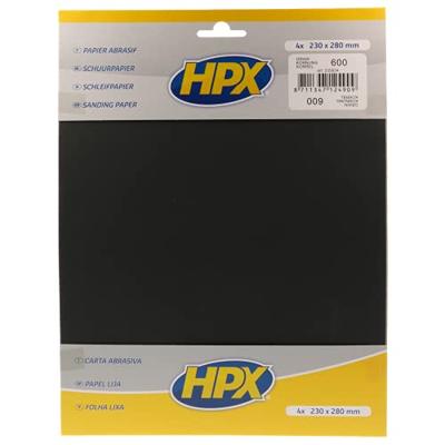 Schuurpapier HPX korrel 600 (4 stuks)