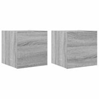 Tv-wandmeubelen 2 st 30,5x30x30 cm grijs sonoma eikenkleurig - thumbnail