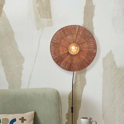 GOOD&MOJO Wandlamp 'Iguazu' Jute, 40cm, kleur Naturel GOOD&MOJO Wandlamp 'Iguazu' Jute, 40cm, kleur Naturel