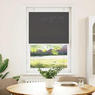 Pliss rolgordijn 70x100 cm stofbreedte 69,4 cm polyester zwart - thumbnail