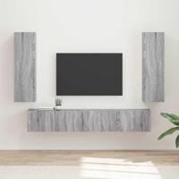 Tv-meubelset Wandgemonteerd 3 pcs Grijs Sonoma Bewerkt hout - thumbnail