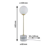 Paulmann Neordic Moa 79661 Tafellamp LED G9 10 W Marmer, Wit, Goud - thumbnail