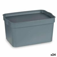 Multi-functionele Kist Grijs Plastic 2,3 L (13,5 x 11 x 20 cm) (24 Stuks) - thumbnail
