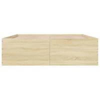 Bedframe bewerkt hout sonoma eikenkleurig 150x200 cm - thumbnail