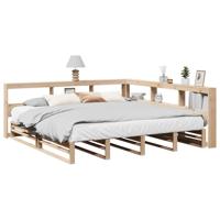 Bed met boekenkast zonder matras massief grenenhout 180x200 cm - thumbnail